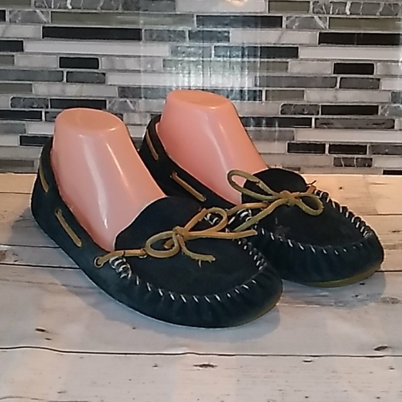 Lucky Brand blue moccasins fur lined - Picture 1 of 6